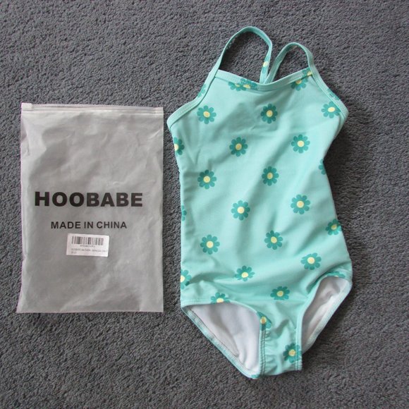 hoobabe Swim New Hoobabe 2t Mint Green Yellow Flowers One Piece